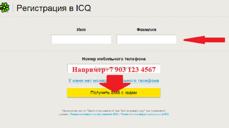регистрация ICQ без номера телефона