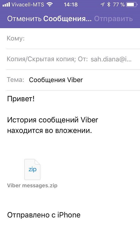 Сообщения Viber