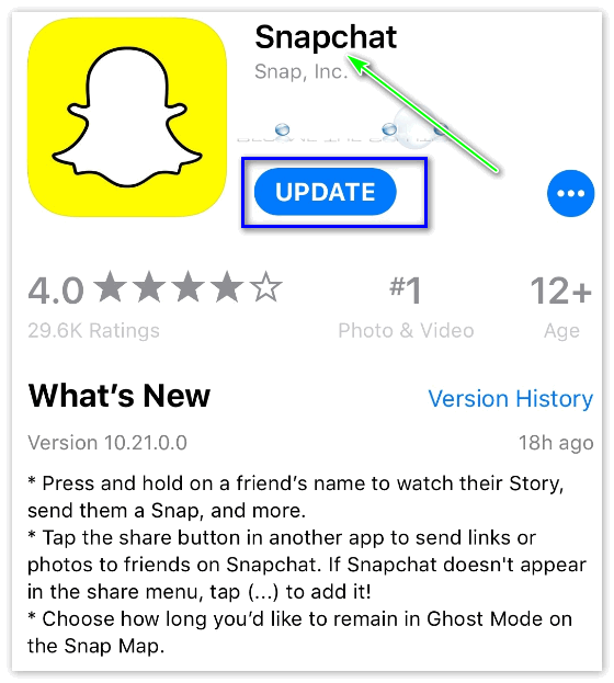 Обноаить aple Snapchat